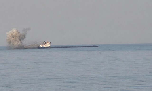 В районе Одесской области россияне атаковали судно в море